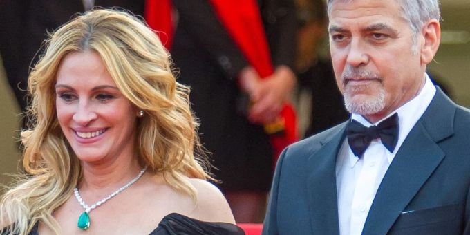 Julia Roberts und George Clooney im Jahr 2016 in Cannes. Julia Roberts und George Clooney im Jahr 2016 in Cannes.