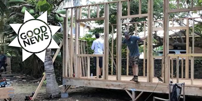 Good News - Initiative baut nach Brand Häuser für Bewohner auf Hawaii