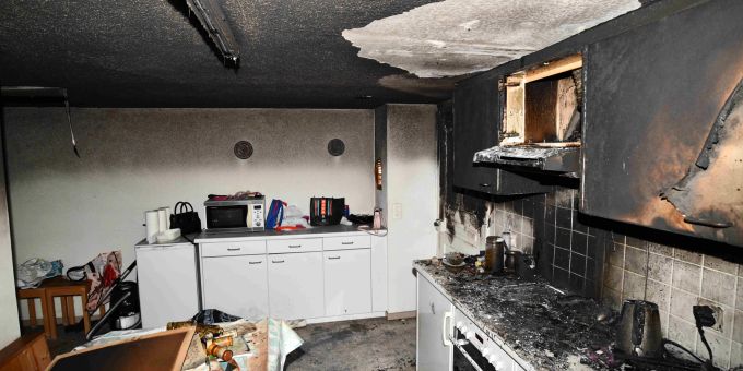 Buchs: Zwei Leichtverletzte nach Küchenbrand. Buchs: Küchenbrand