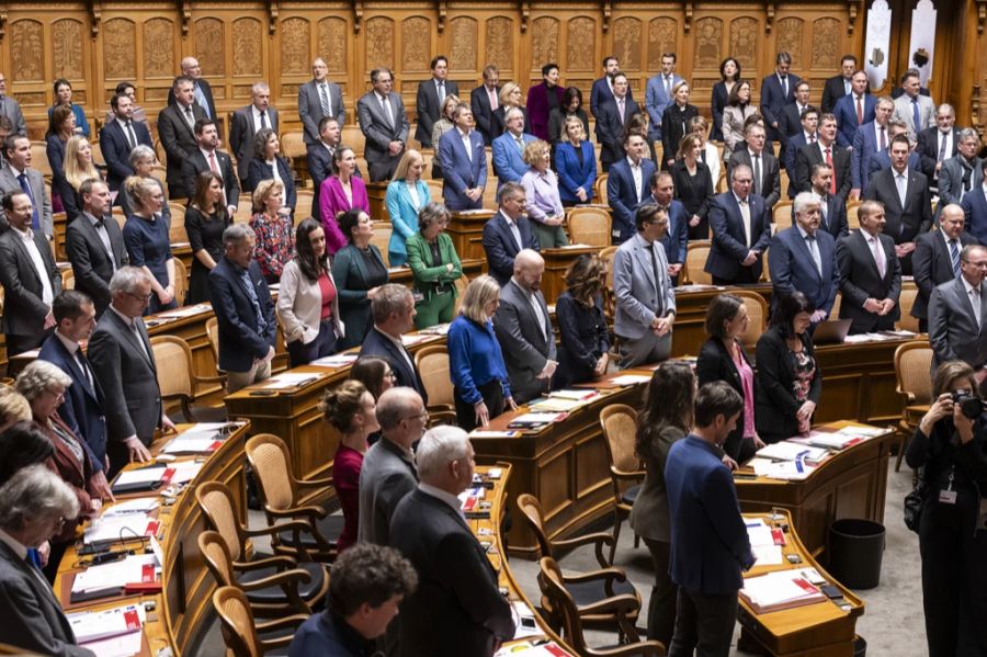 Montag, der 4. Dezember 2023: Die Wintersession beginnt mit dem neu zusammengesetzten Parlament. Hier der Nationalrat.