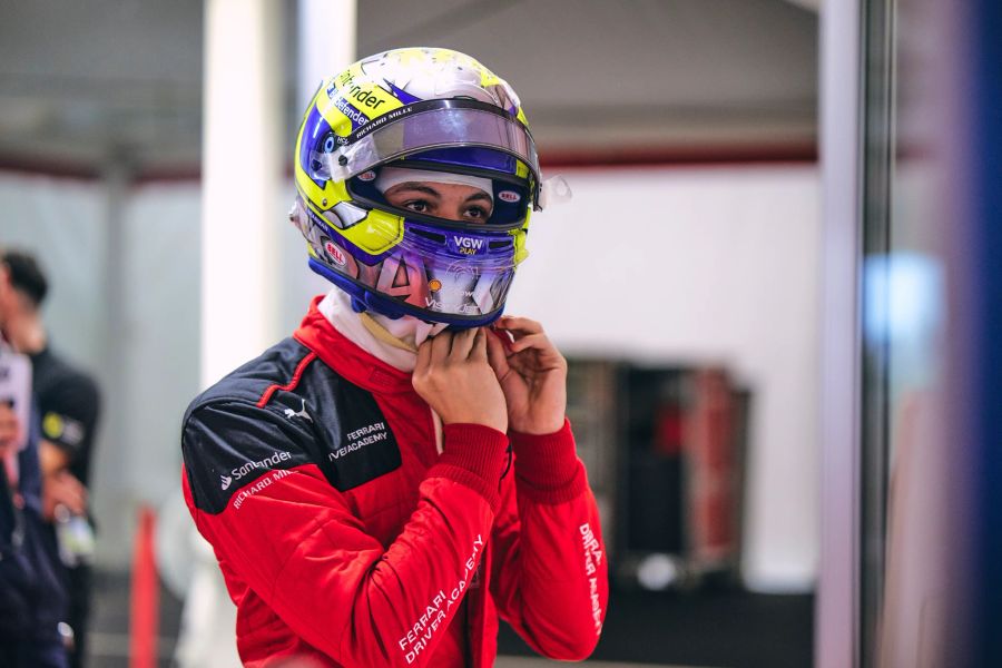 Oliver Bearman beim Test für Ferrari in Fiorano.