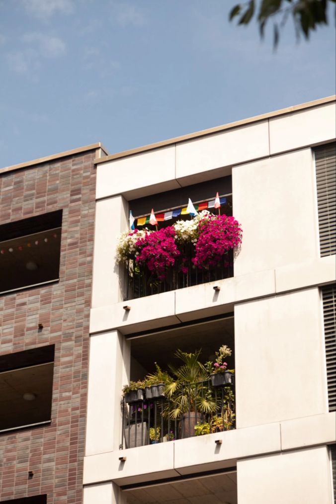 Geschmückte Balkone am 1. August