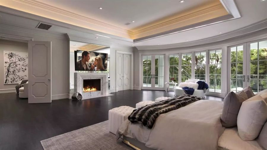 Eines der sechs Schlafzimmer in der Beverly-Hills-Villa von Floyd Mayweather.