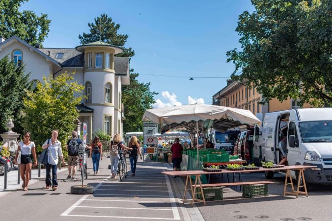 Ausblick auf die diversen Marktstände.