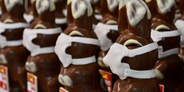 Schokolade Hasen Ostern masken