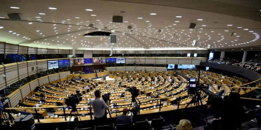 Plenarsaal des Europaparlaments in Brüssel