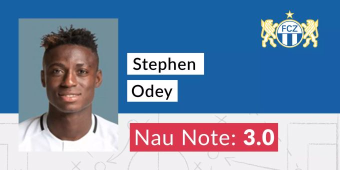 Die Nau-Note für Stephen Odey (FCZ). FCZ