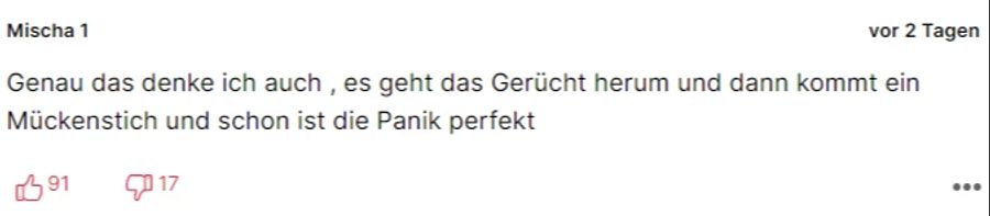 «Mischa 1» ist ähnlicher Meinung.