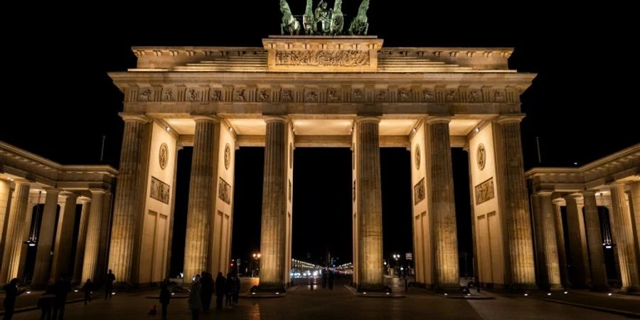 Angestrahltes Brandenburger Tor