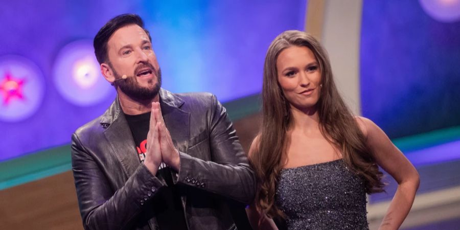 Laura Müller und Michael Wendler bei einem TV-Auftritt.