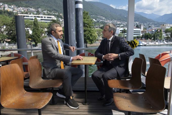 Ignazio Cassis und der Aussenminister der VAE. Ignazio Cassis