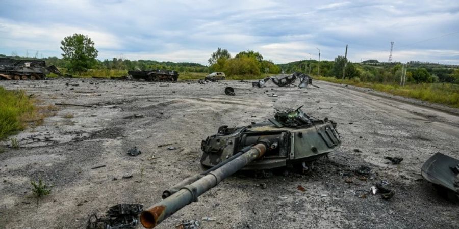 Zerstörtes russisches Militärgerät in Balaklija