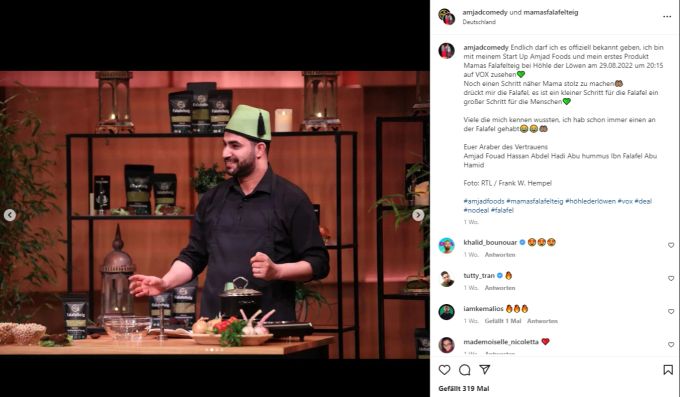Für «Mamas Falafel Teig» klappt es bei «Die Höhle der Löwen» nicht. Die Höhle der Löwen