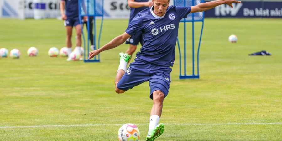 Amine Harit im Trainingslager des FC Schalke 04.