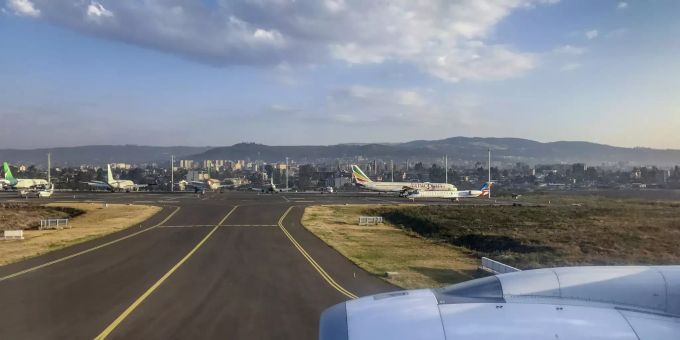 Der internationale Flughafen in Adis Abeba. Ethiopia Tigray Crisis