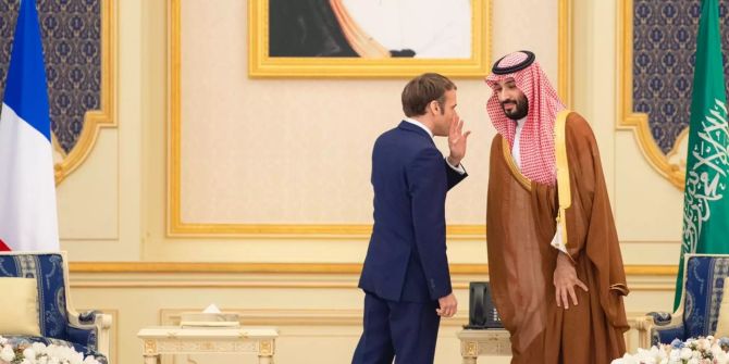 French President Macron in Saudi Arabia