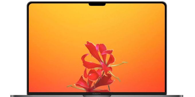 Das neue MacBook Pro besitzt die neuartige Notch, die Aussparung, in der sich die Webcam befindet. Macbook Pro