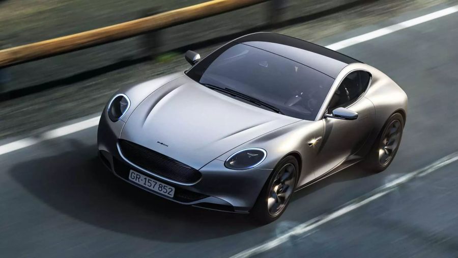 Die runde Form der Karosserie des Piëch GT erinnert an einen Aston Martin Virage.
