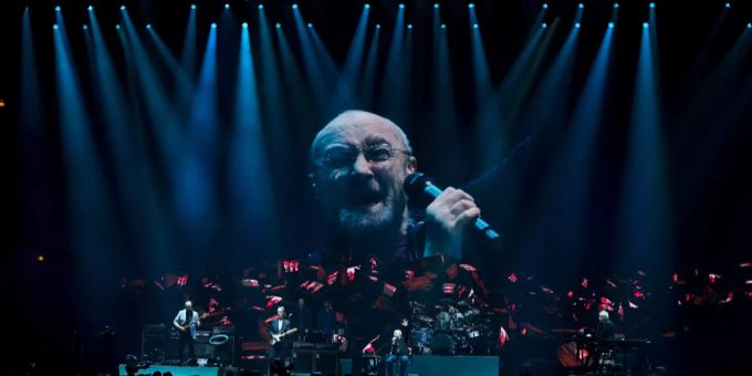 Die Band Genesis auf Tour. Genesis