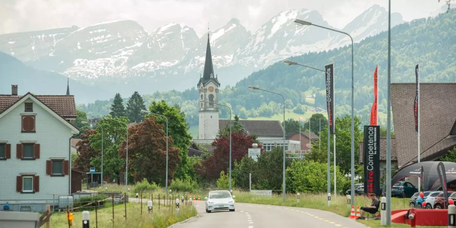 Ortseinfahrt Kappelerstrasse in Ebnat Kappel.