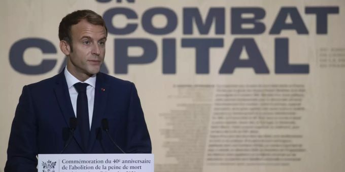 Emmanuel Macron setzt sich für die Abschaffung der Todesstrafe ein. Emmanuel Macron Todesstrafe