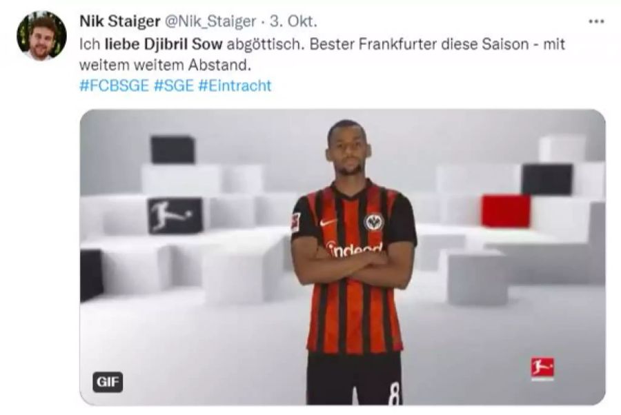 Mittlerweile geniesst Djibril Sow in Frankfurter-Fankreisen grosses Ansehen.