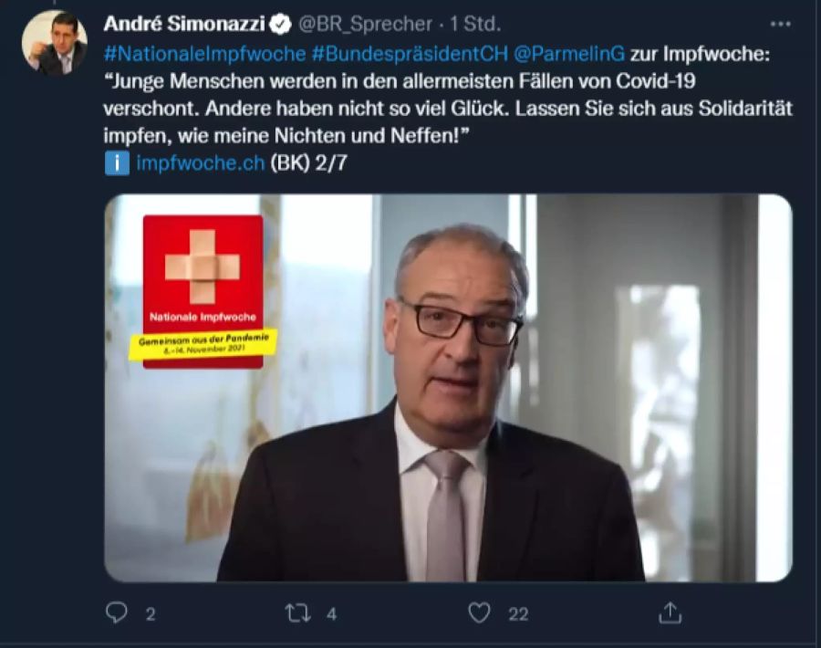 Guy Parmelin Impfwoche