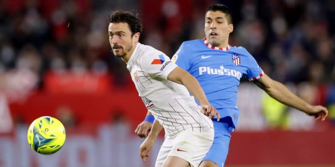 Luis Suárez in der Partie gegen den FC Sevilla. Luis Suárez