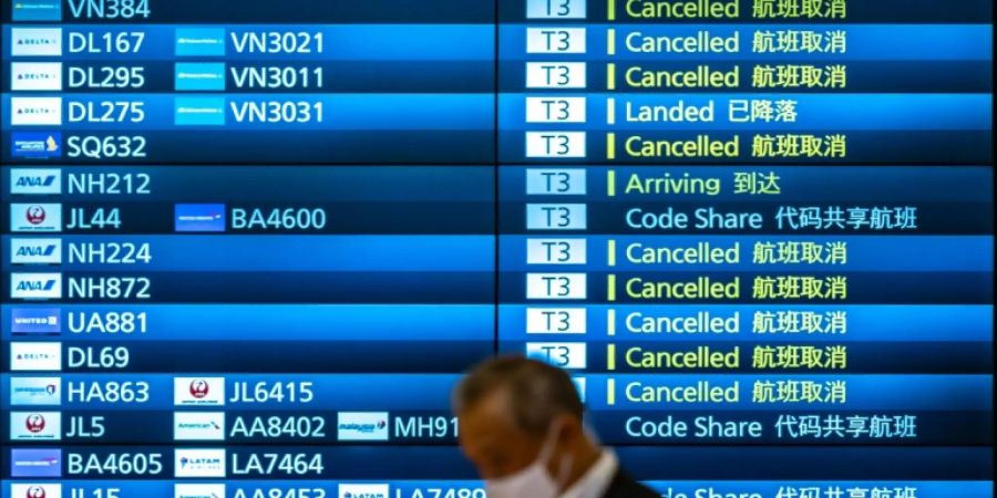 Flugbuchungen nach Japan ausgesetzt