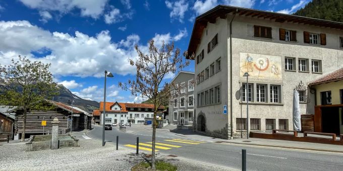 Das Dorfzentrum der Gemeinde Surses. Das Dorfzentrum der Gemeinde Surses.
