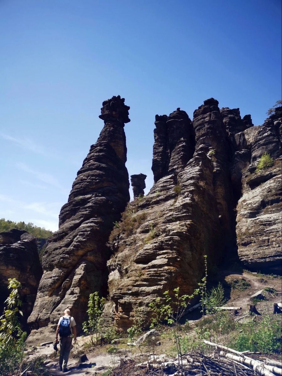 Steine Felsen Wandern Sächsische Schweiz