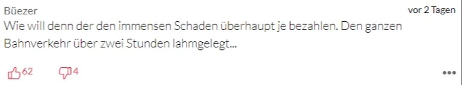 Anderen geben die durch die Aktion entstandenen Kosten zu denken.