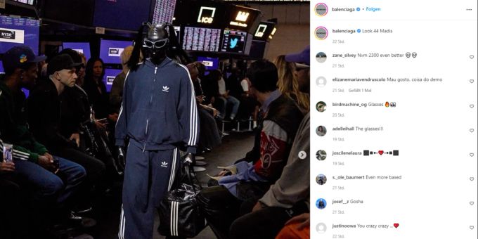 Balenciaga und Addidas stellen ihre Kollektion vor. Balenciaga