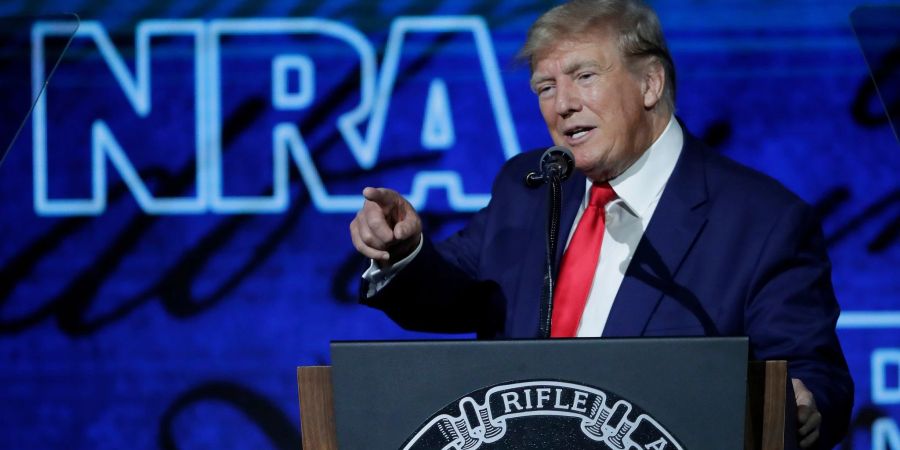 Donald Trump während seiner Rede auf der Jahrestagung der National Rifle Association.