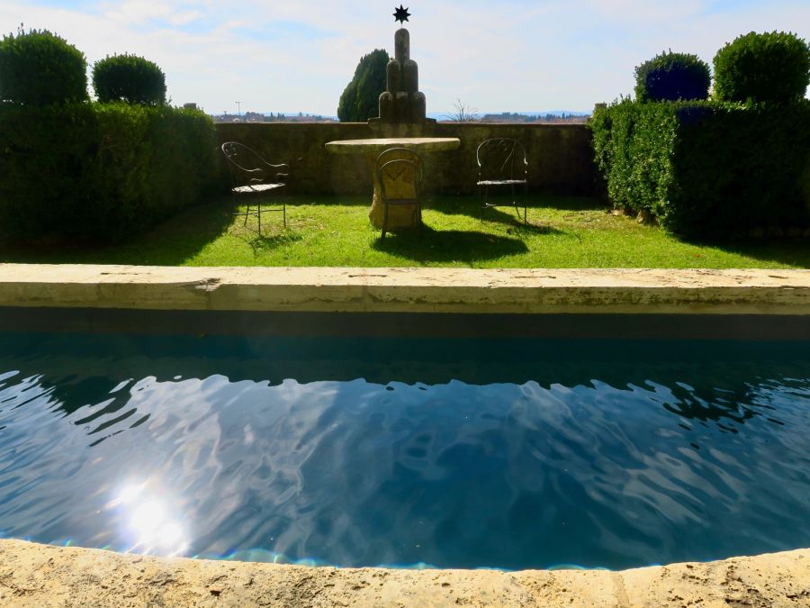 Brunnen Schloss Garten Terrasse