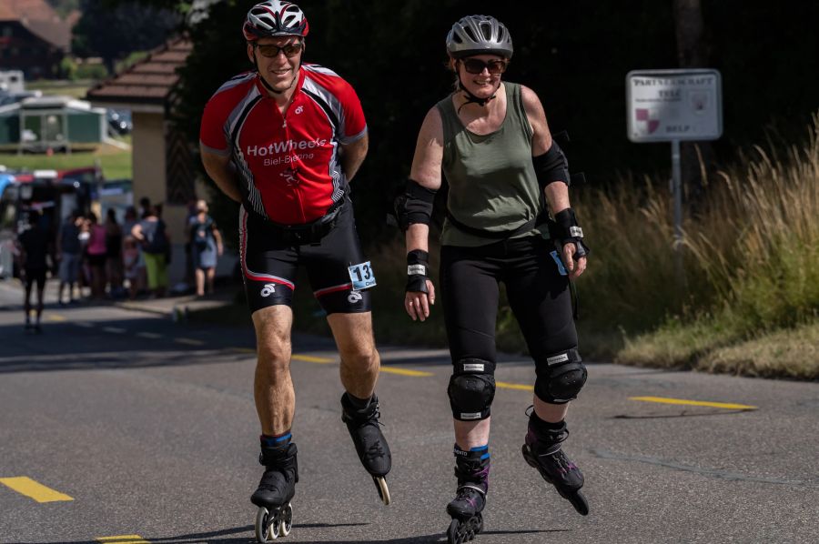 Die 7.3 kilometerlange Strecke des Belpathlon konnte dieses Jahr auch von den Swiss Skate Tour Sportlern genutzt werden.