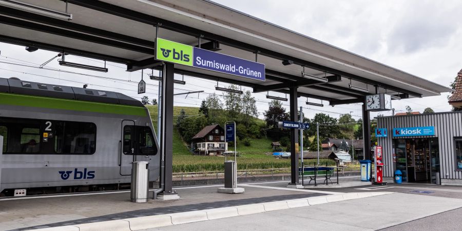 Der Bahnhof Sumiswald-Grünen. - Emmental