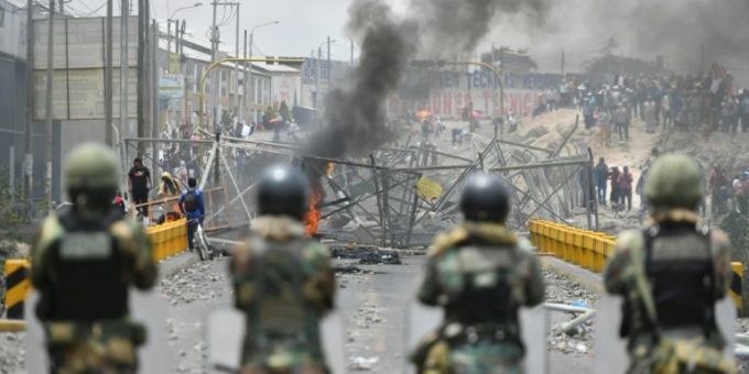 Sicherheitskräfte in der Stadt Arequipa. Peru