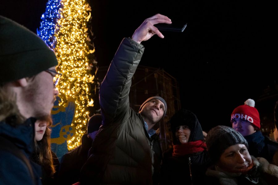 Klitschko weihnachtsbaum kiew