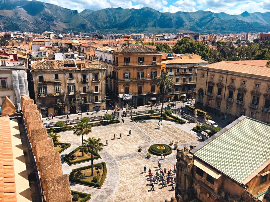 Palermo Altstadt Platz Kirchen historisch