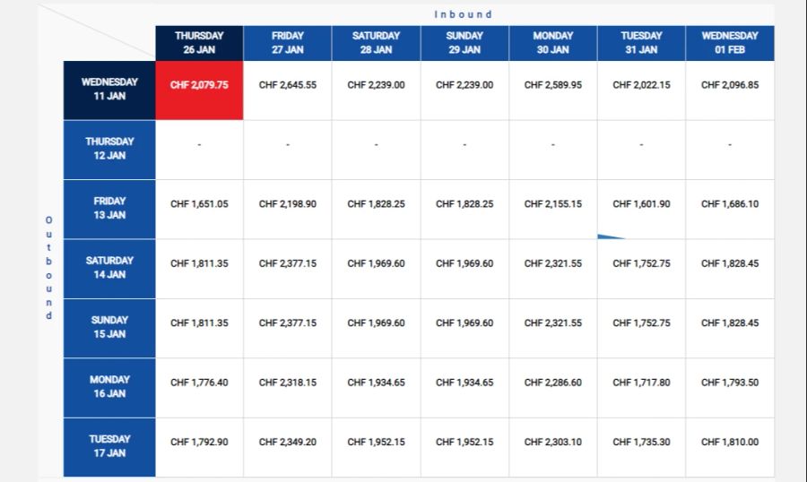 Air China bietet ab dem 26. Januar erstmals wieder Direktflüge zwischen Peking und Genf an.