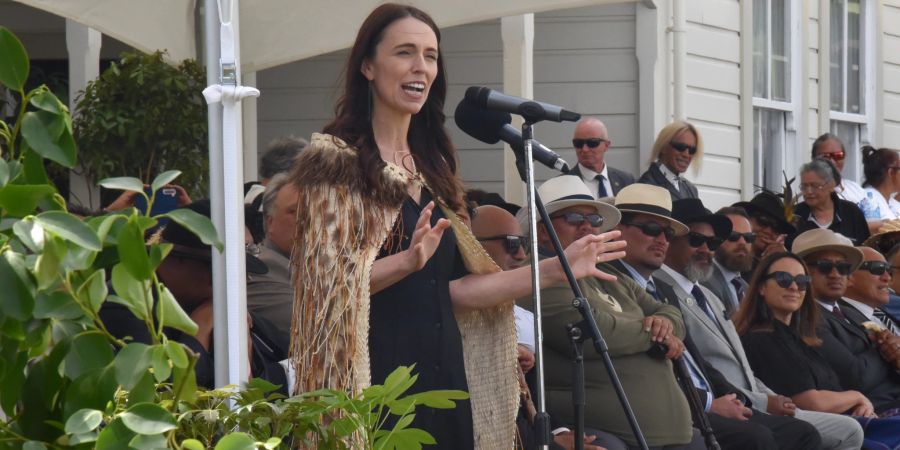 Jacinda Ardern makes final pulic appearance as prime minister in Ratana Pa, New Zealand