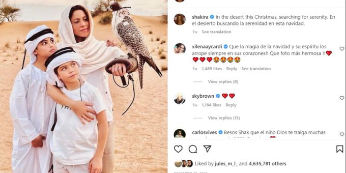 Shakira lebt mit ihren zwei Söhnen nach der Trennung in Miami. Shakira