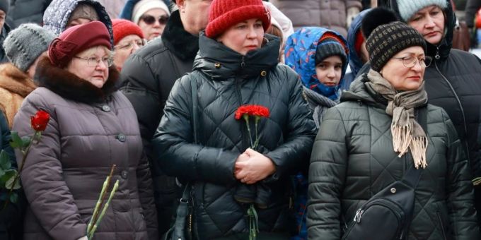 Trauer in Samara um getötete russische Soldaten Trauer in Samara um getötete russische Soldaten
