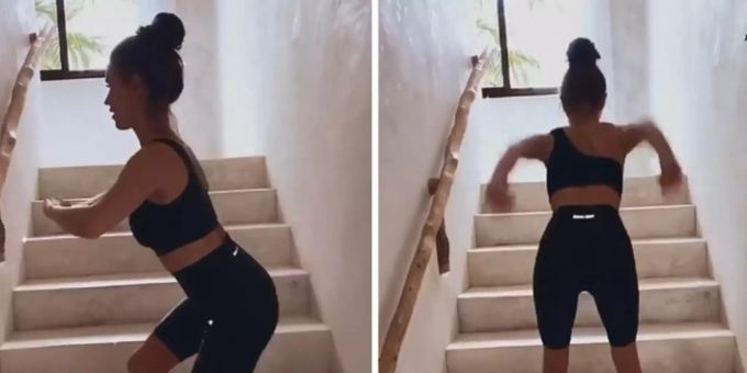 Sexy! - Laura Müller: Treppen-Workout für die Fans