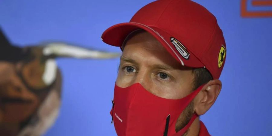 Mit Ferrari in Budapest unter Druck: Sebastian Vettel. Foto: Mark Sutton/MSN POOL/AP/dpa