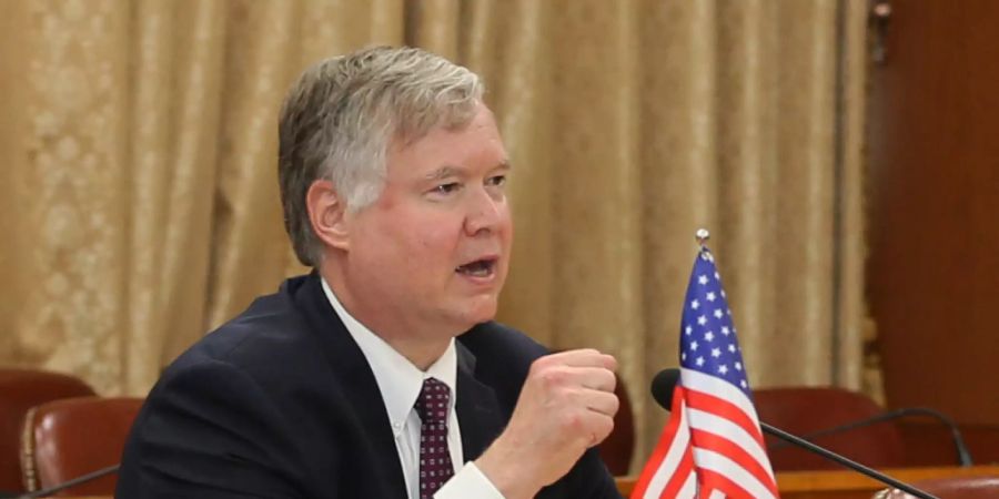 Stephen Biegun, stellvertretender Aussenminister der USA, spricht bei einem Treffen in Südkoreas Aussenministerium. Foto: -/YNA/dpa