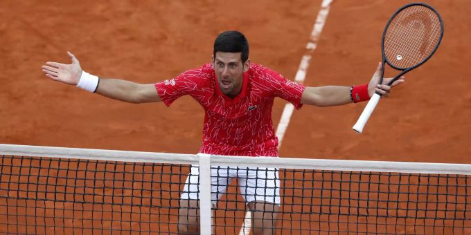 Novak Djokovic im Rahmen der Adria Tour. Novak Djokovic