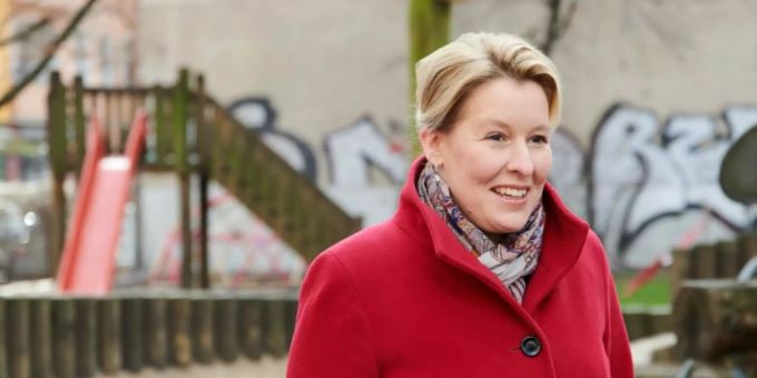SPD-Politikerin Giffey in Berlin SPD-Politikerin Giffey in Berlin