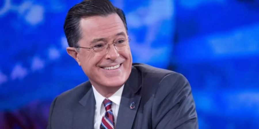 Stephen Colbert empfängt wieder Gäste im Studio. Foto: Andrew Harrer / Pool/epa/dpa